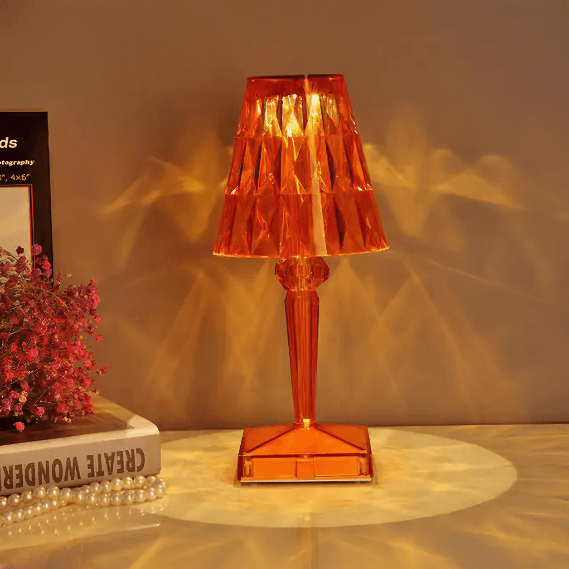 Lightgrace Diamond Table Lamp - Amber
