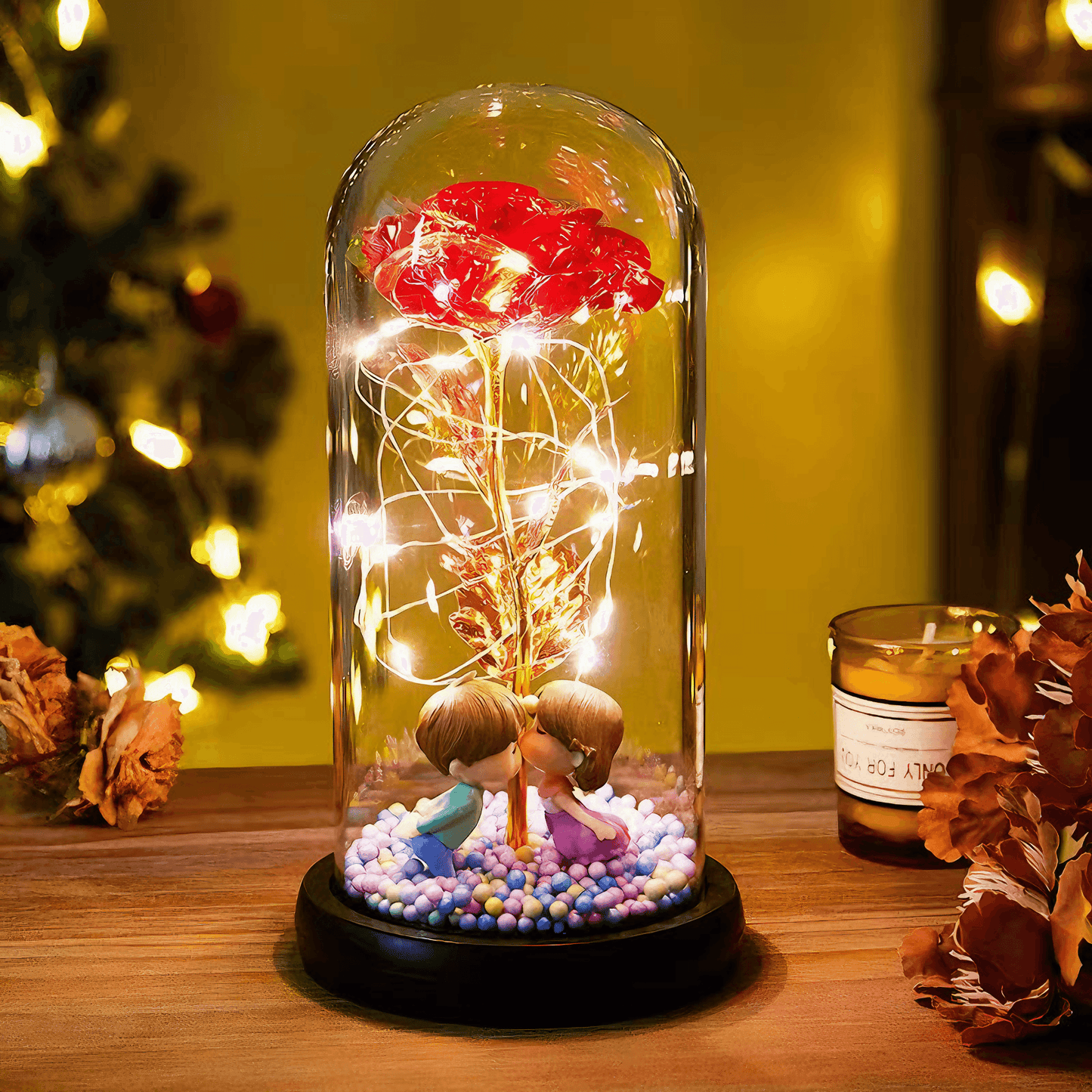 Rose Eternal Kiss Lamp from Light grace in room corner