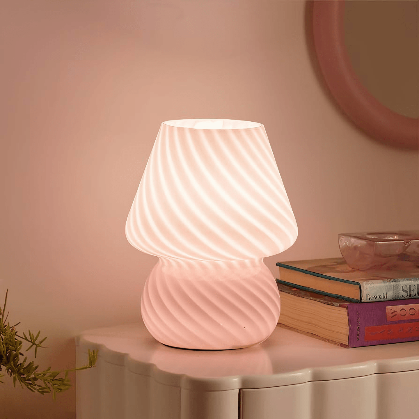 Light grace cute Mushroom Bed Lamp - White / EU