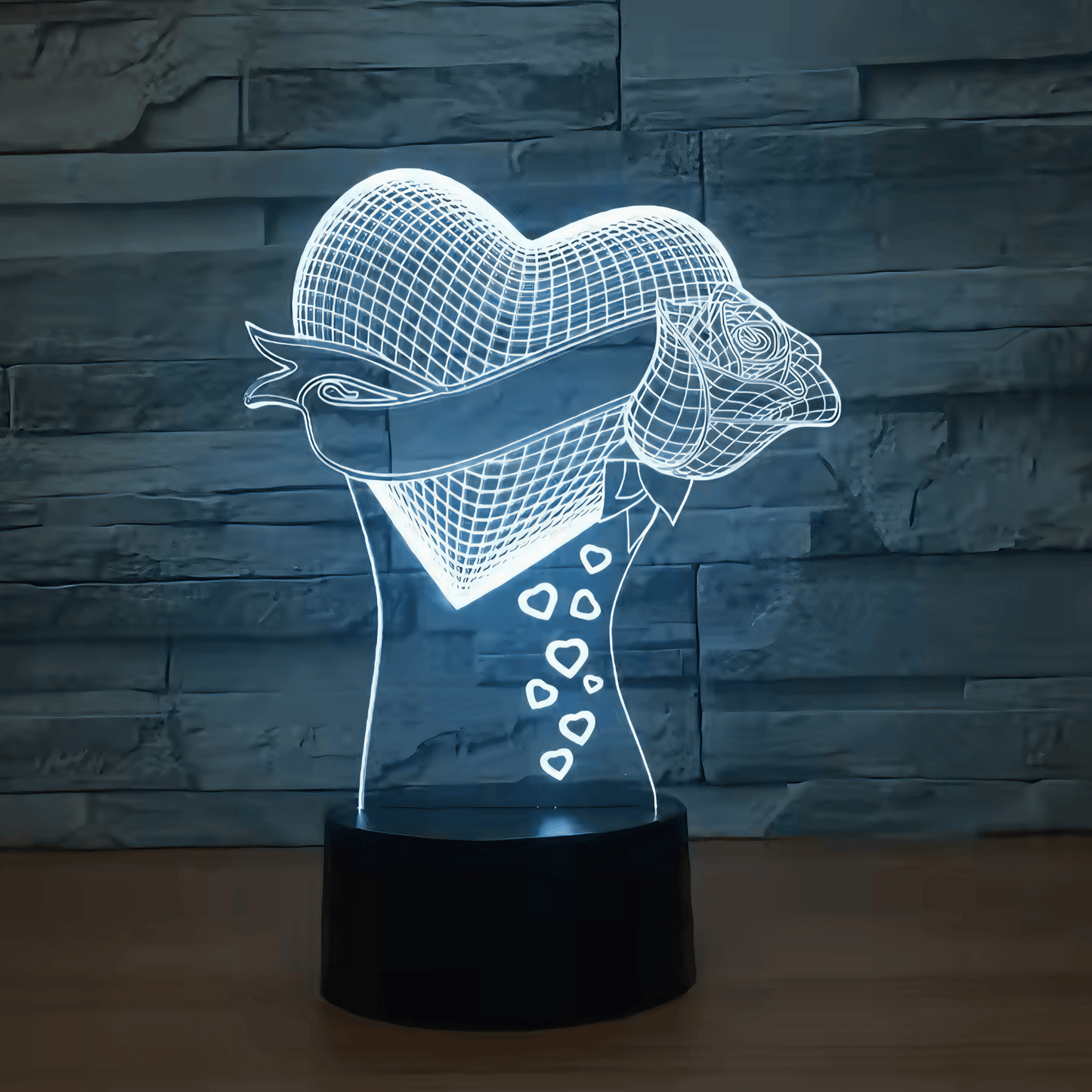 night lights from Light grace Heart Rose 3D Lamp