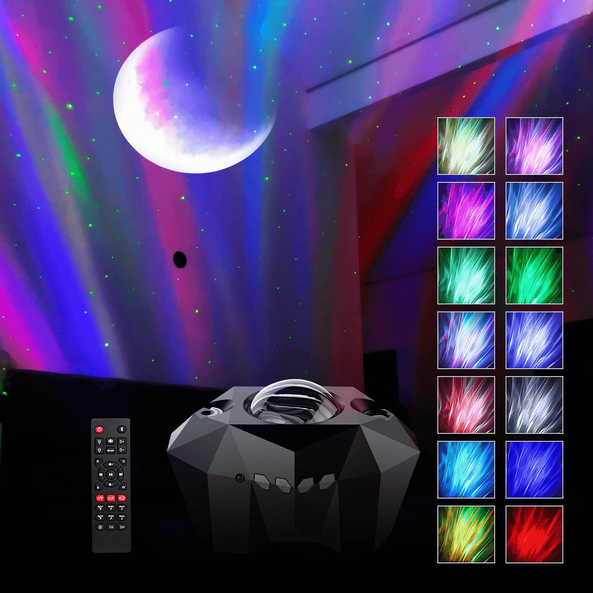 Lightgrace Star Galaxy Projector - Black