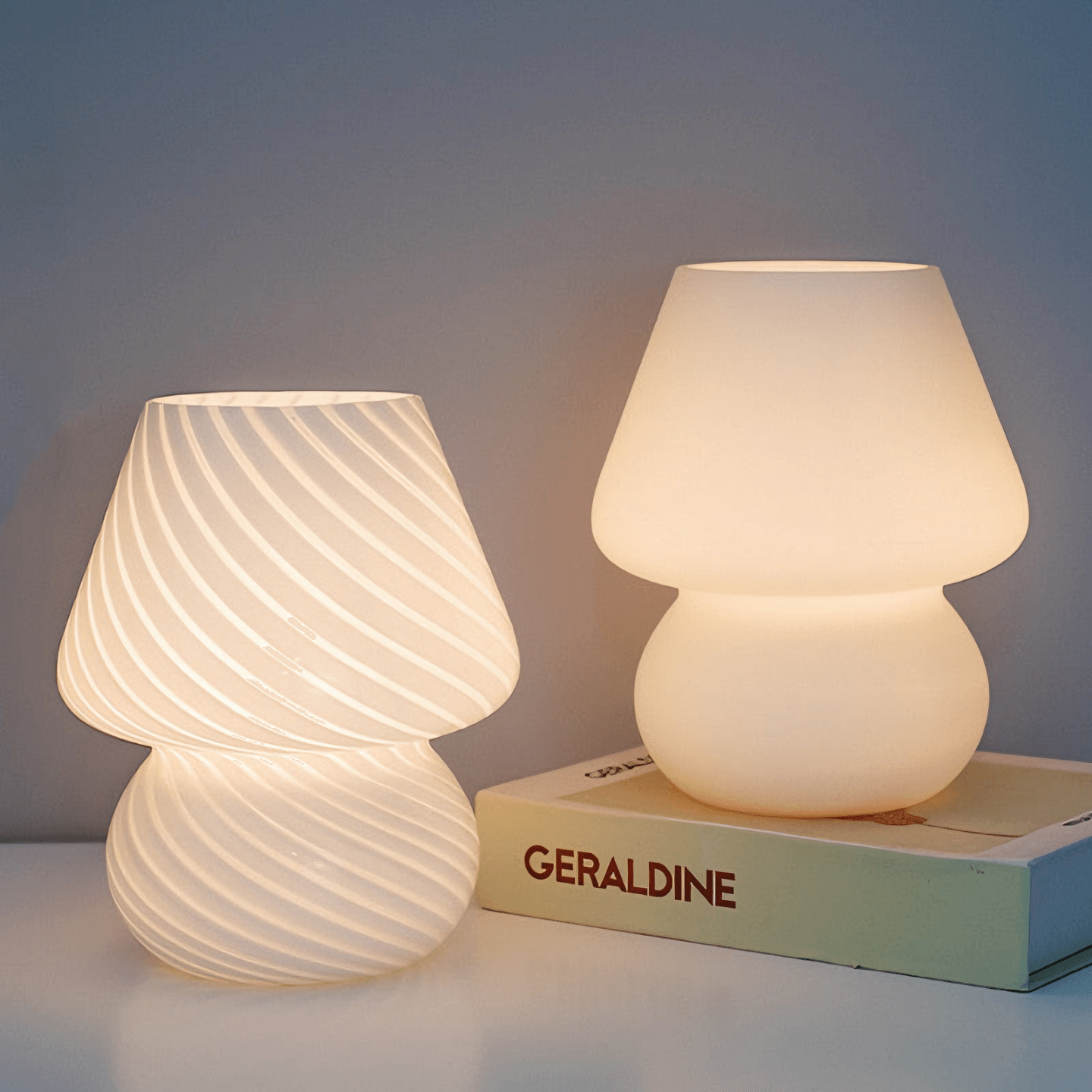 Light grace cute Mushroom Bed Lamp - White / EU