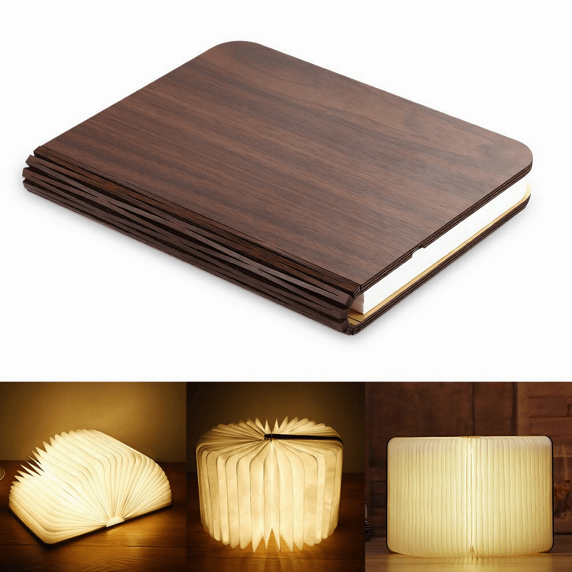 Lightgrace Wooden Folding Book Lamp