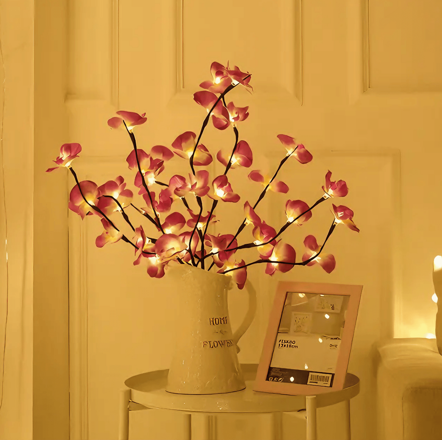 Light grace Decorative Tree Lamps glowing in dark room