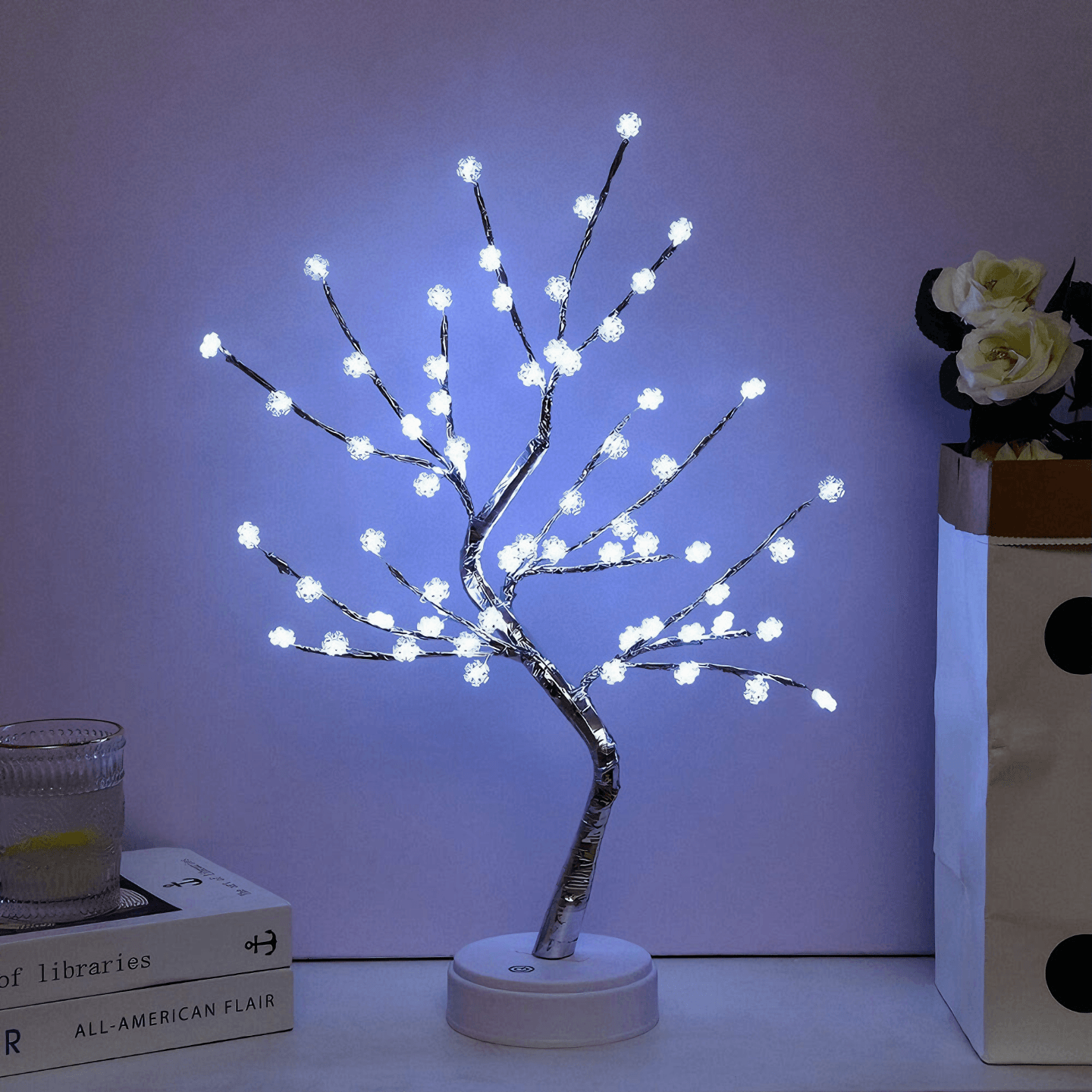 Light grace Decorative Tree Lamps glowing in dark room