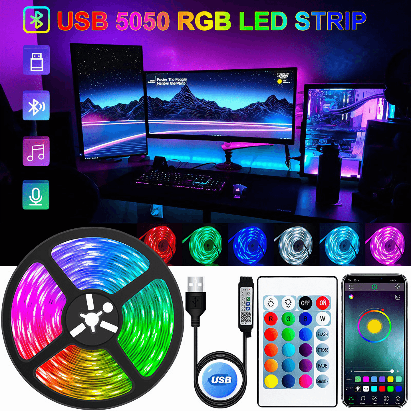 Lightgrace Led Strip Light - Bluetooth / 2M
