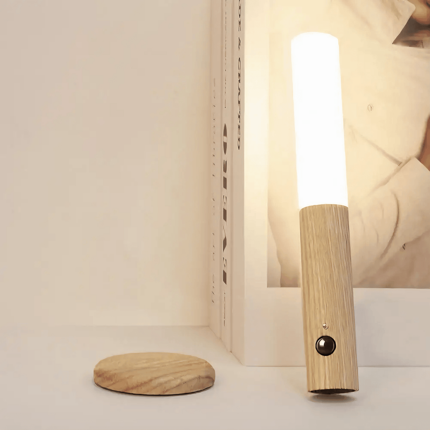 Wood Wireless Wall Lamp from Light grace