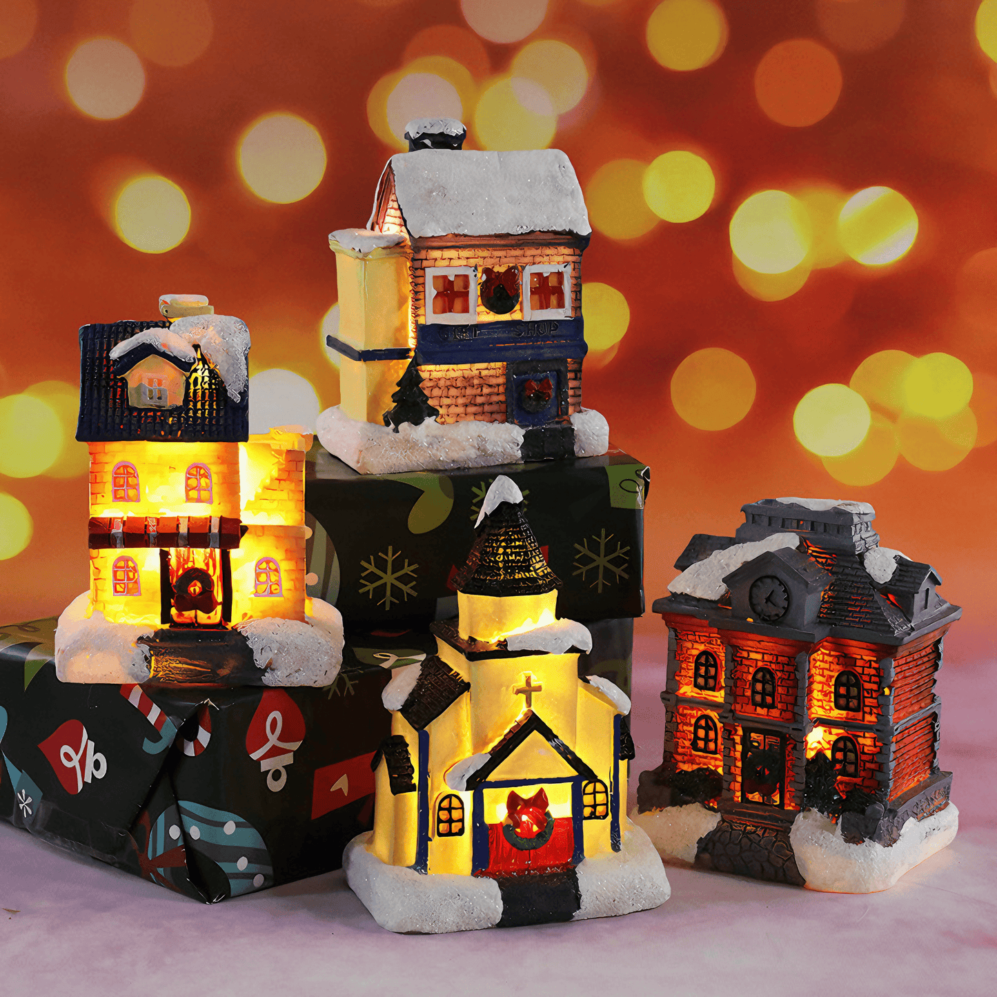 Light Grace Led Christmas Mini Houses - Crystal Chalet