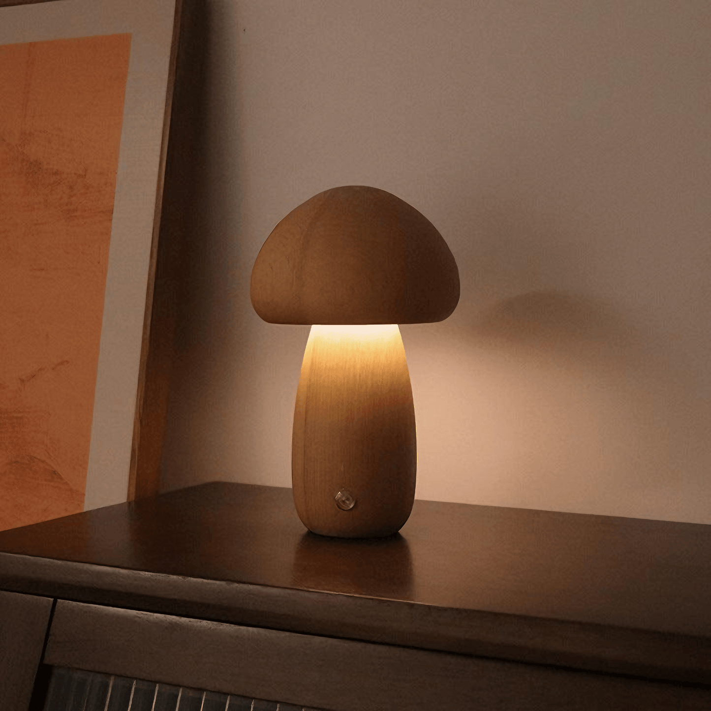 Lightgrace Wooden Mushroom Night Lamp - A / Beech