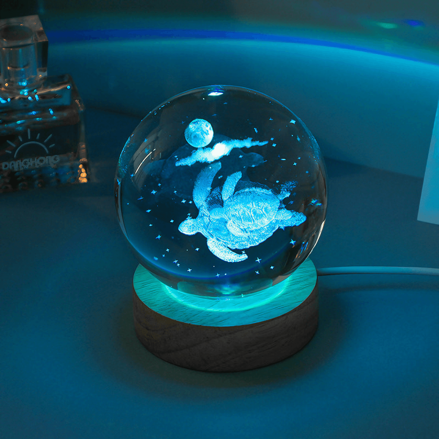 cute Underwater Life Crystal Ball Lamps - Dolphin from Light grace