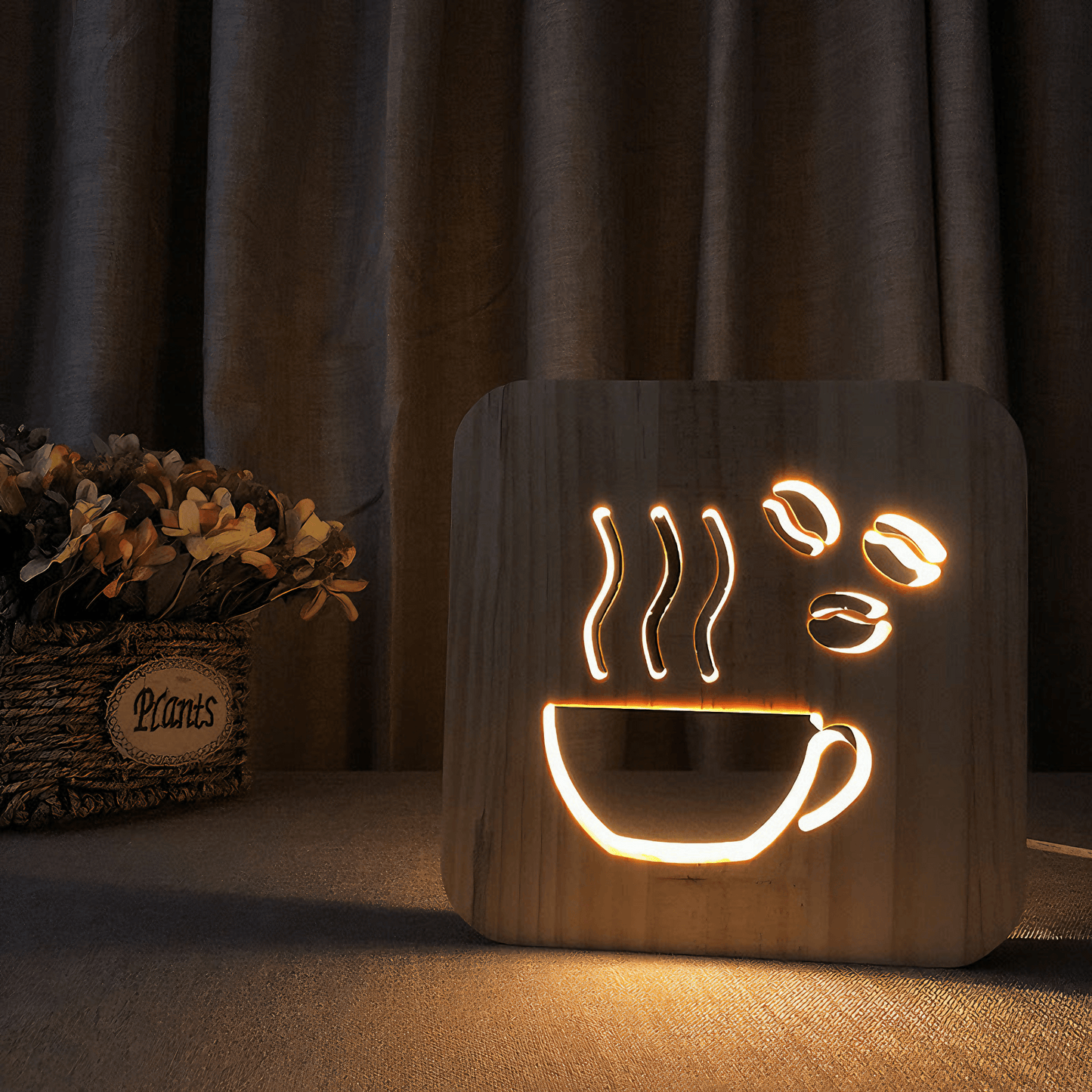 Lightgrace Wooden Coffee Night Lamp - Default Title