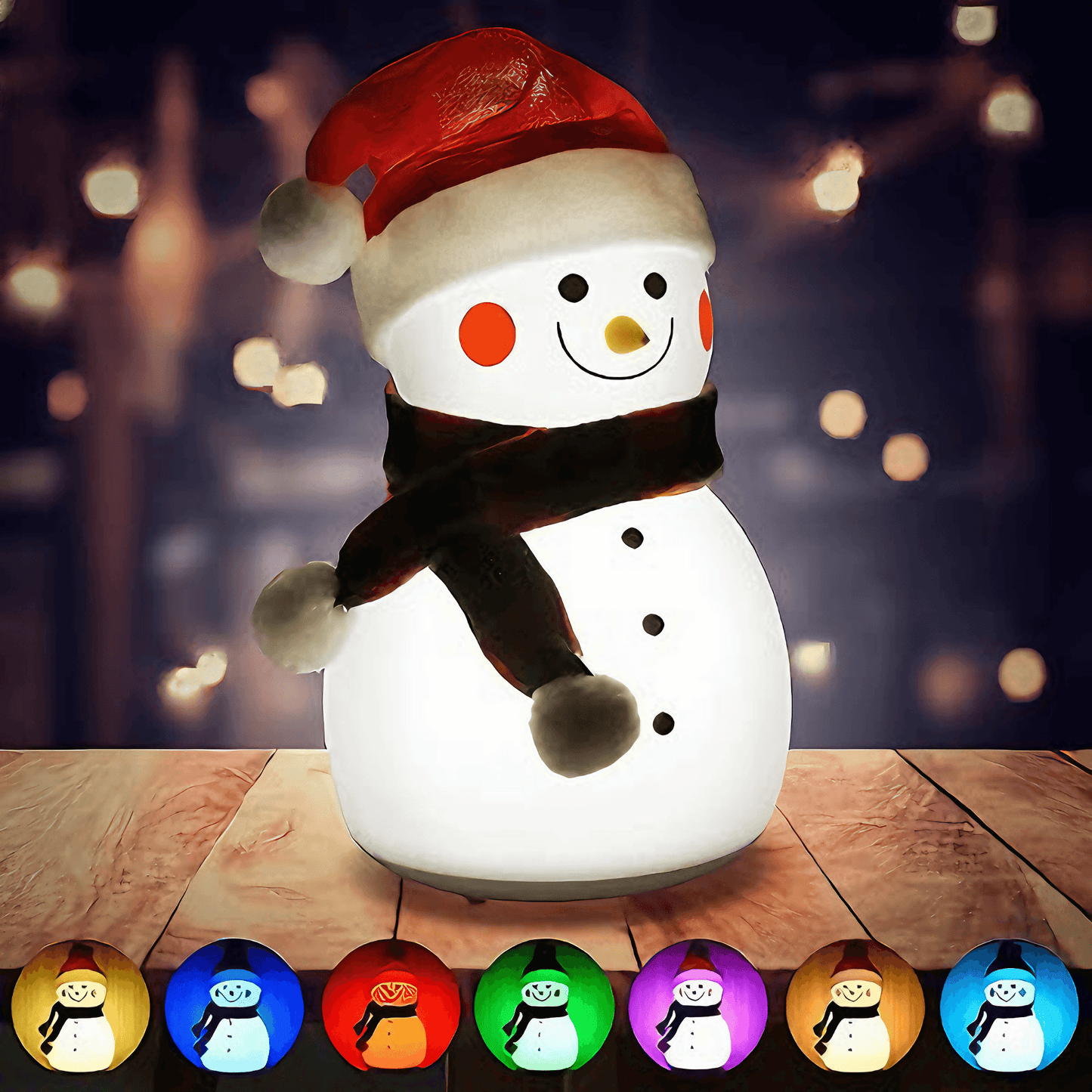 Snowman Night Lamp - Red from Light grace