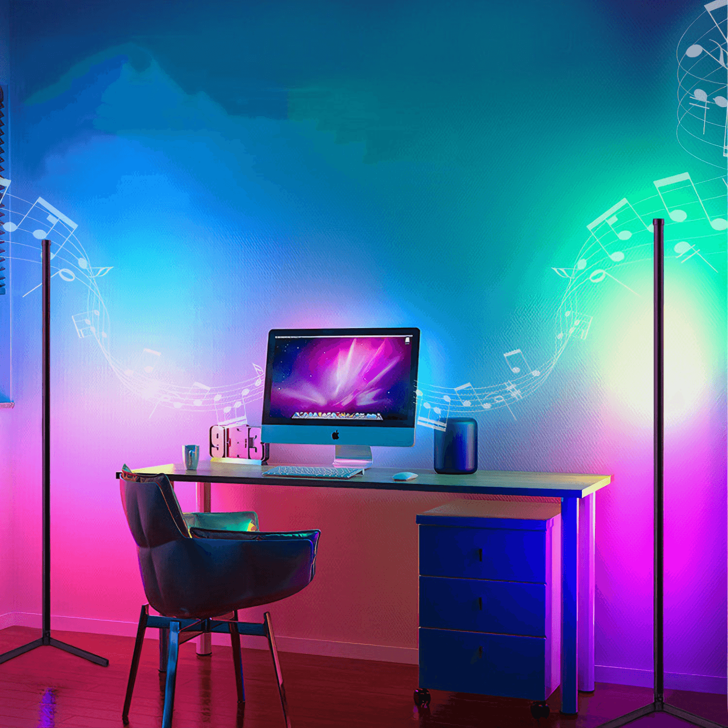 Lightgrace RGB Corner Floor Lamp - TYPE A / 90CM