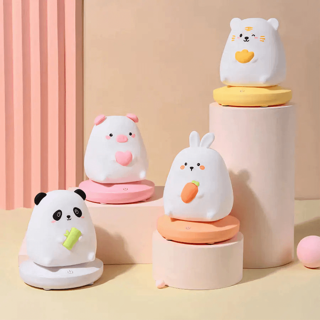 Light grace Cute Animal Night Lamp glowing in dark room