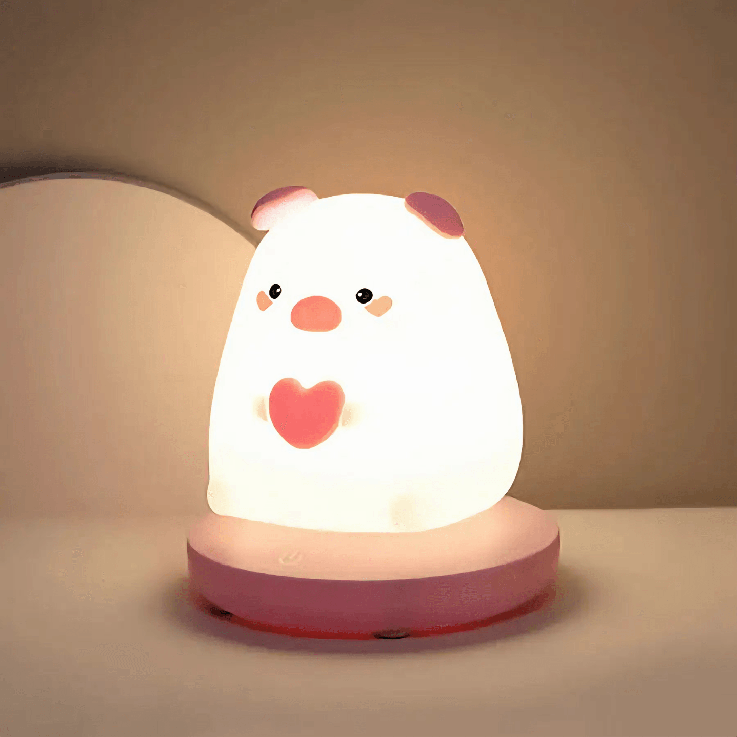 Light grace Cute Animal Night Lamp glowing in dark room
