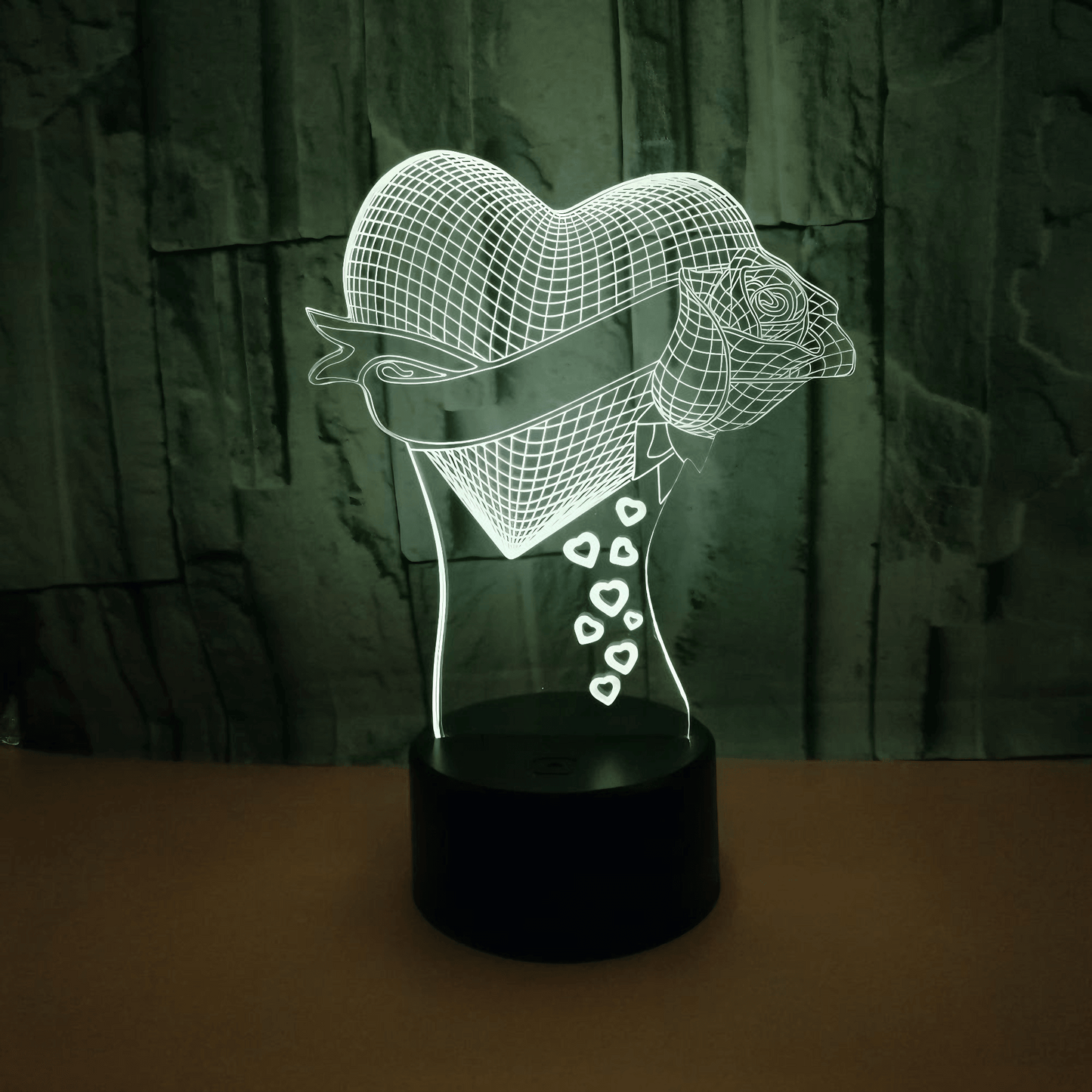 night lights from Light grace Heart Rose 3D Lamp
