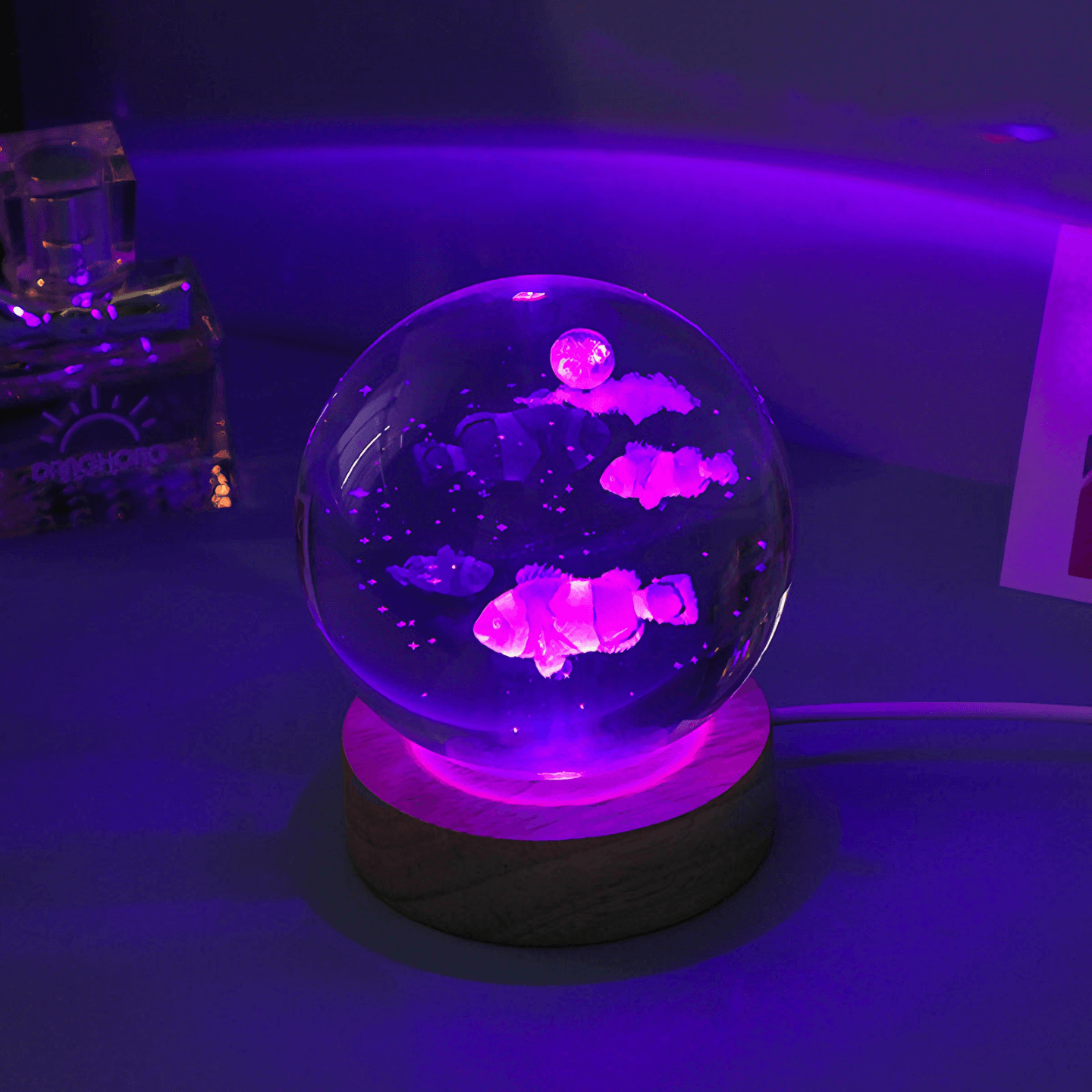 cute Underwater Life Crystal Ball Lamps - Dolphin from Light grace