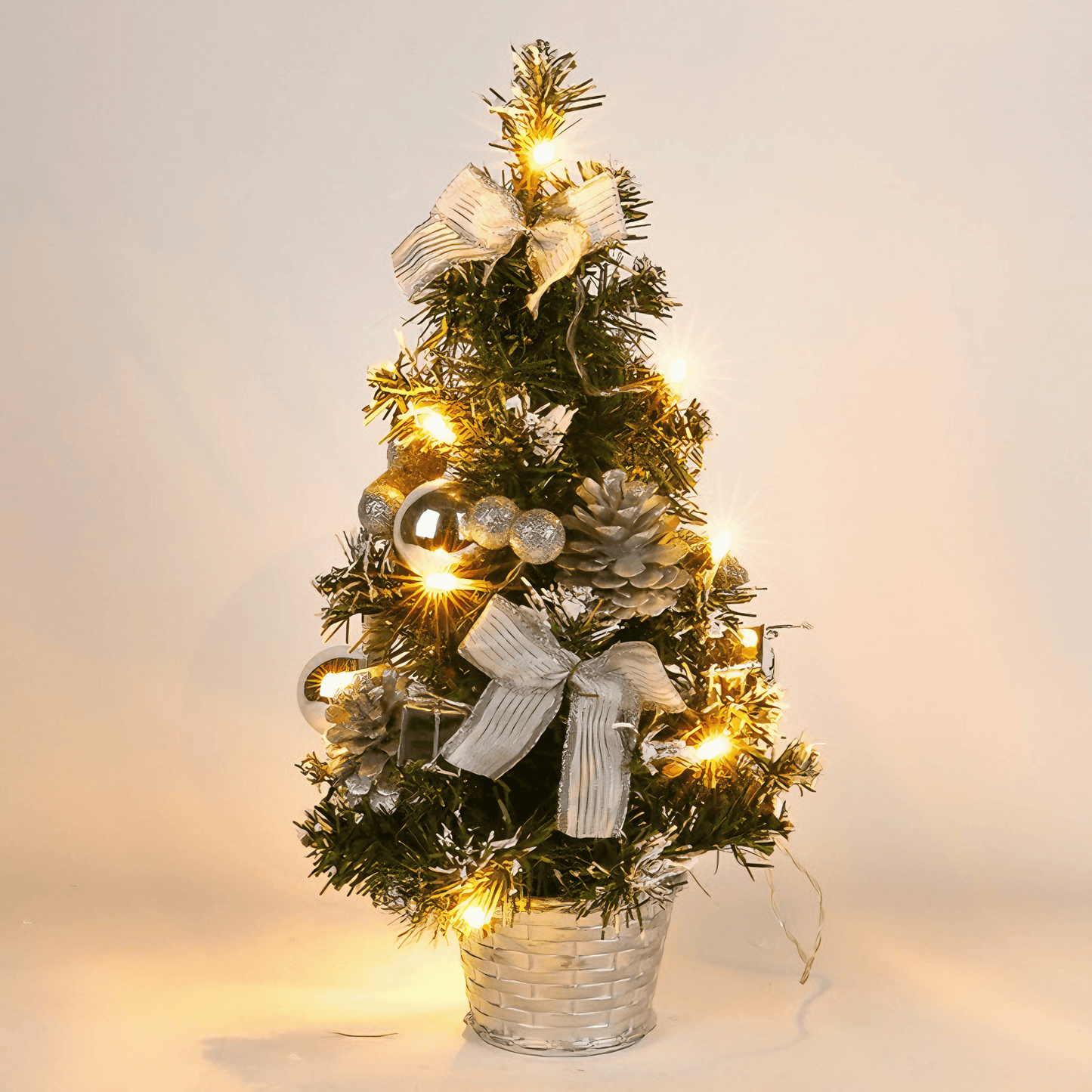 Light grace Decorative Christmas Tree glowing in dark room
