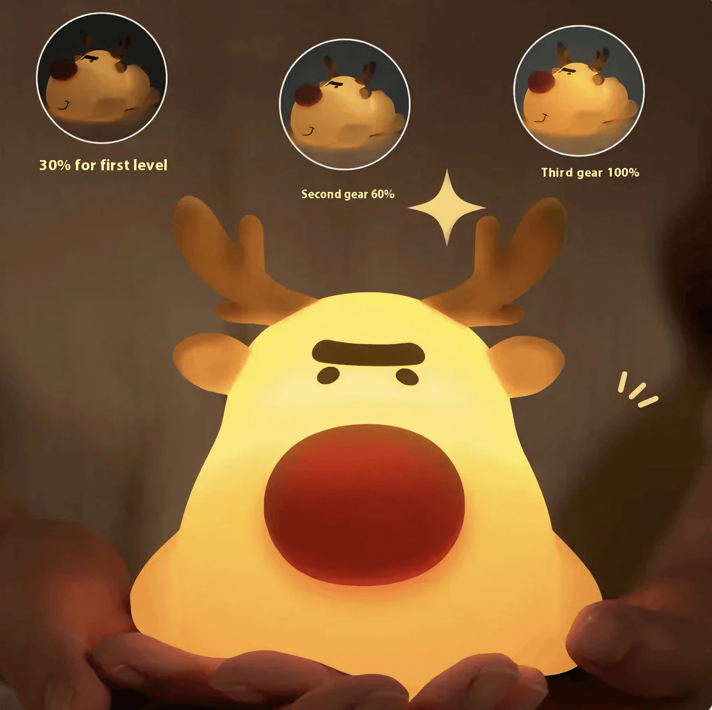 Reindeer Night Light from Light grace in room corner