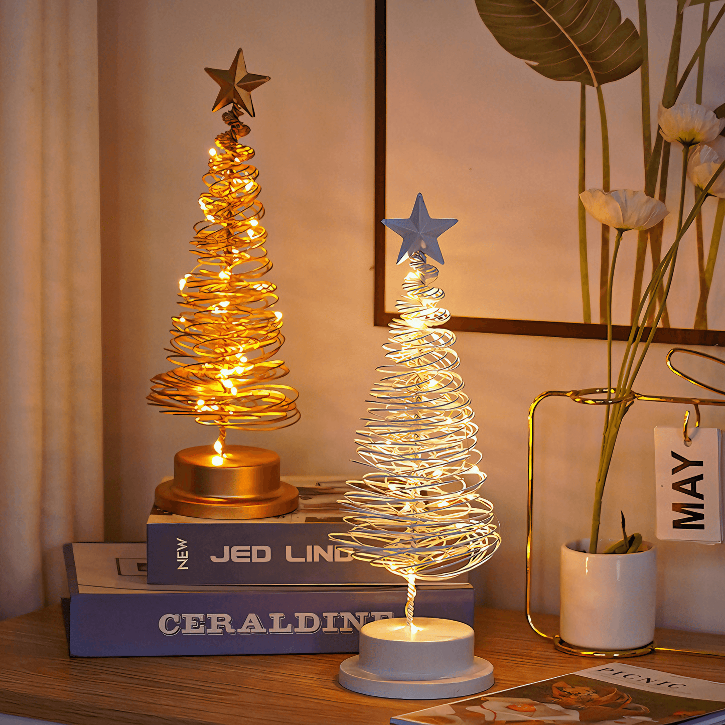 Spiral Christmas Tree Lamp - Spiral Gold from Light grace