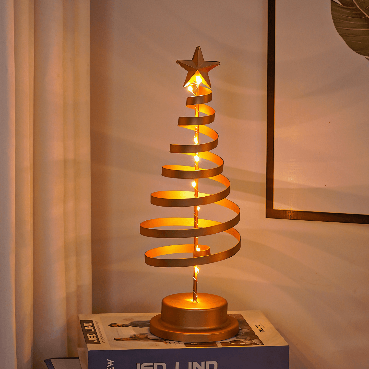 Spiral Christmas Tree Lamp - Spiral Gold from Light grace