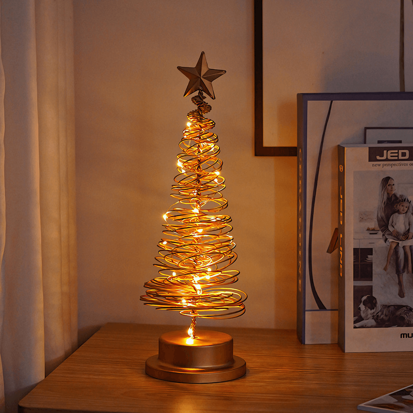 Spiral Christmas Tree Lamp - Spiral Gold from Light grace