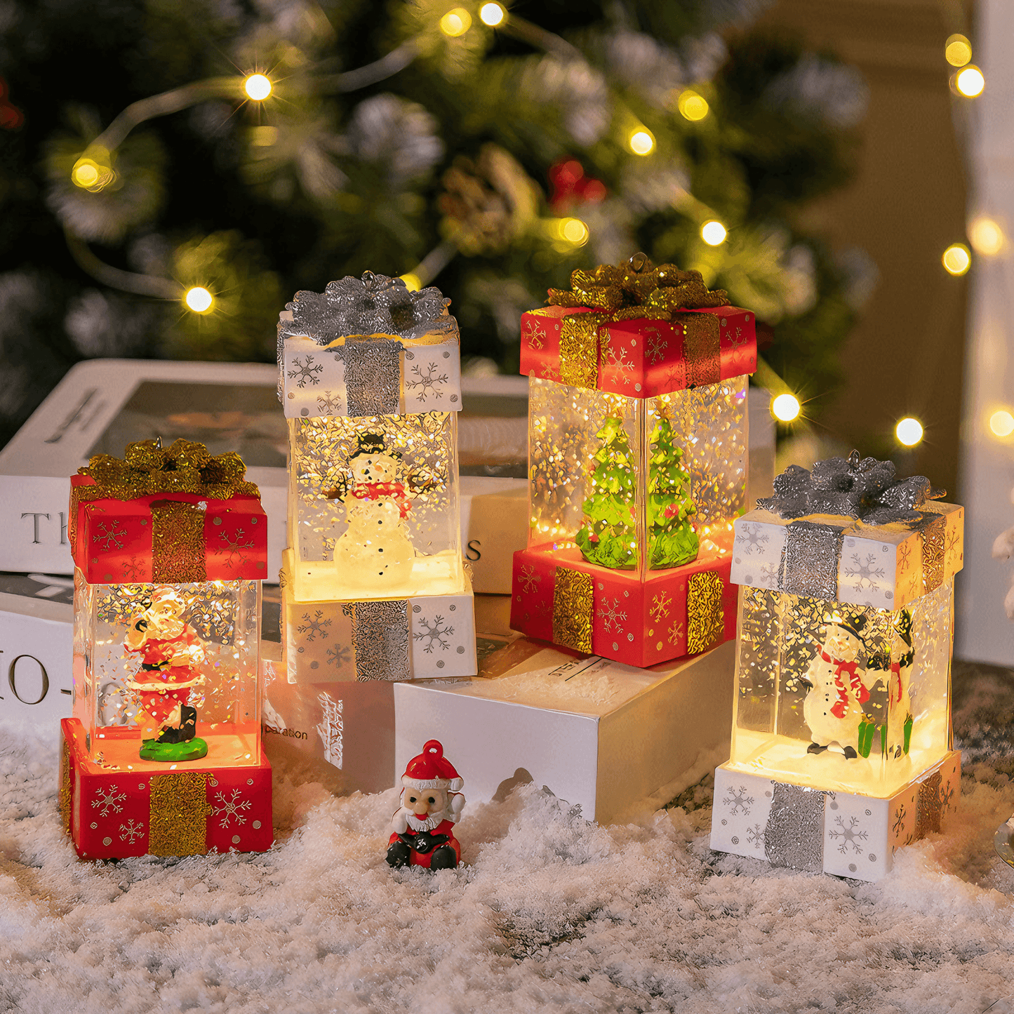 Snowy Christmas Gift Box - Christmas tree from Light grace