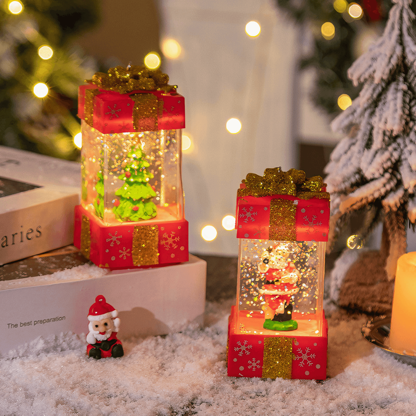 Snowy Christmas Gift Box - Christmas tree from Light grace