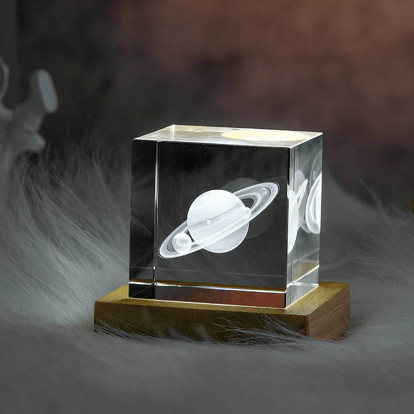 Space 3D Cube Lamp - Moon / 4cm from Light grace