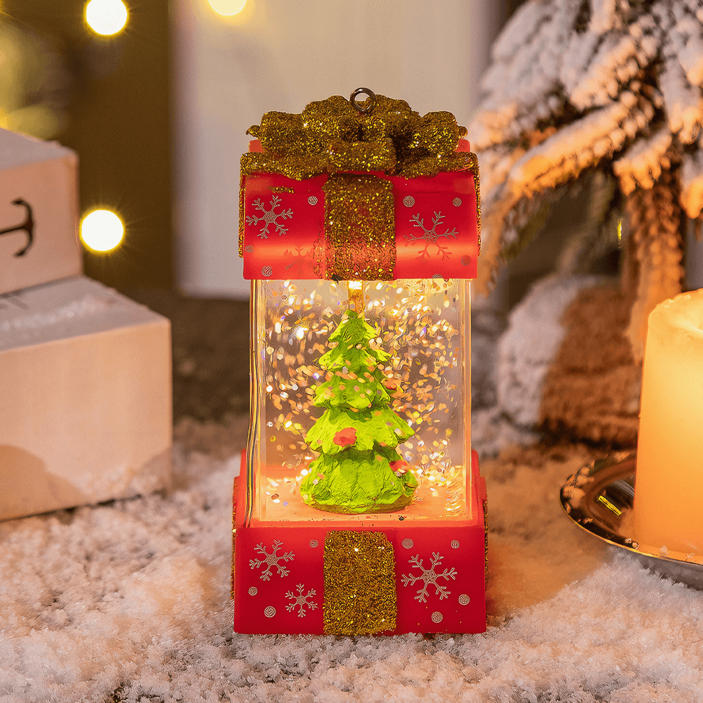 Snowy Christmas Gift Box - Christmas tree from Light grace