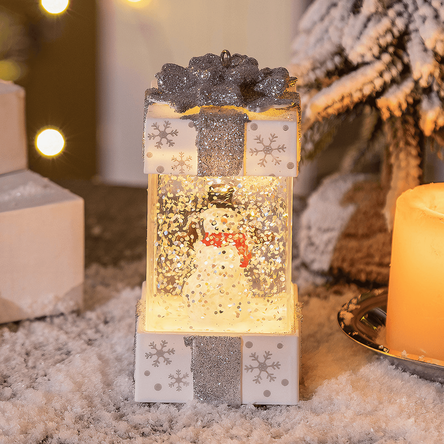 Snowy Christmas Gift Box - Christmas tree from Light grace