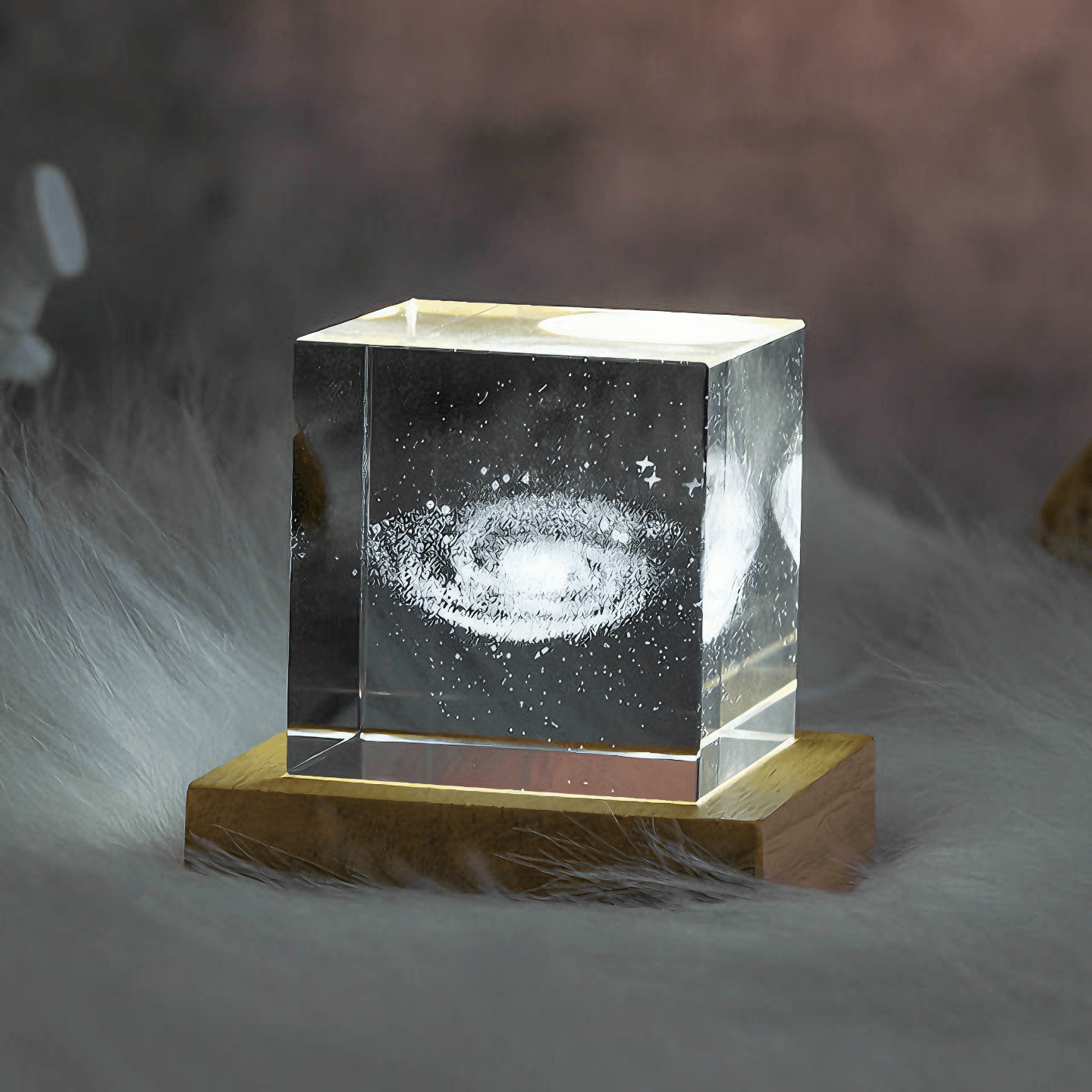 Space 3D Cube Lamp - Moon / 4cm from Light grace