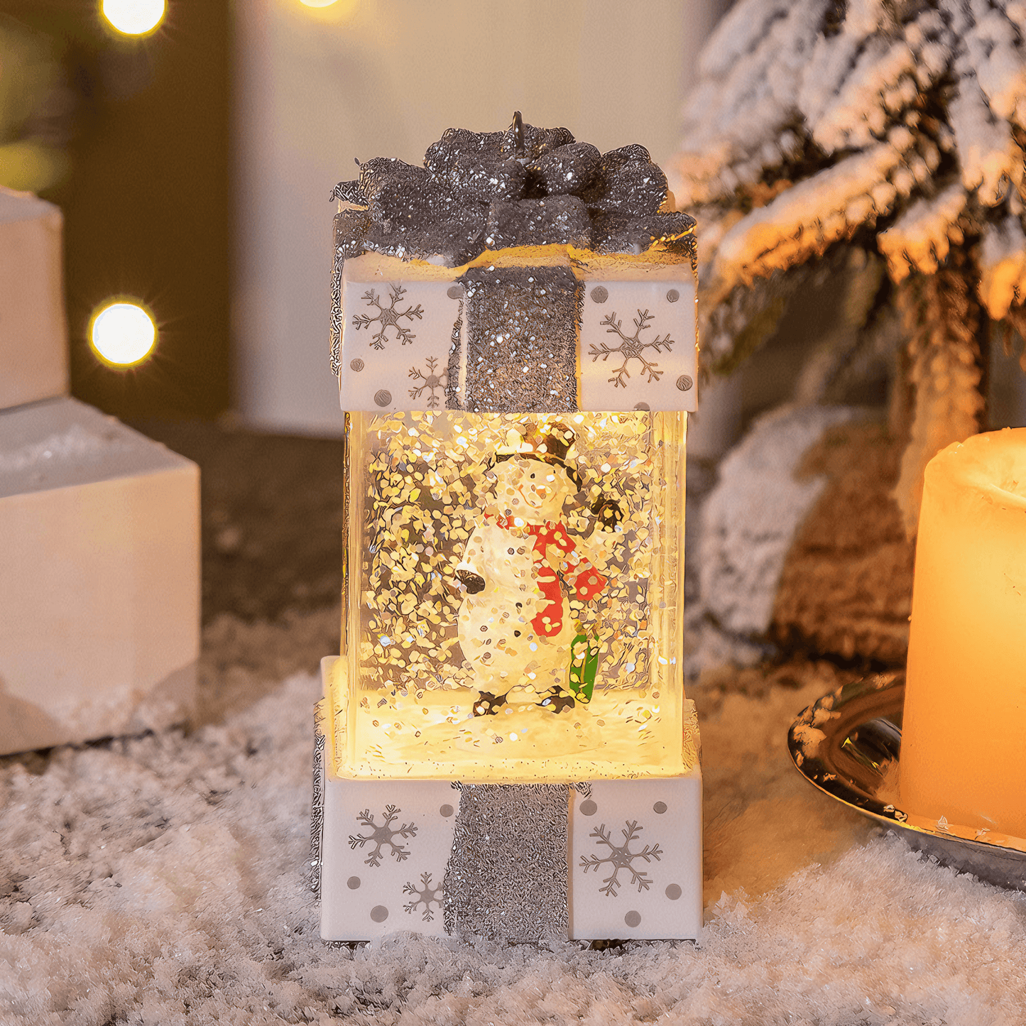 Snowy Christmas Gift Box - Christmas tree from Light grace