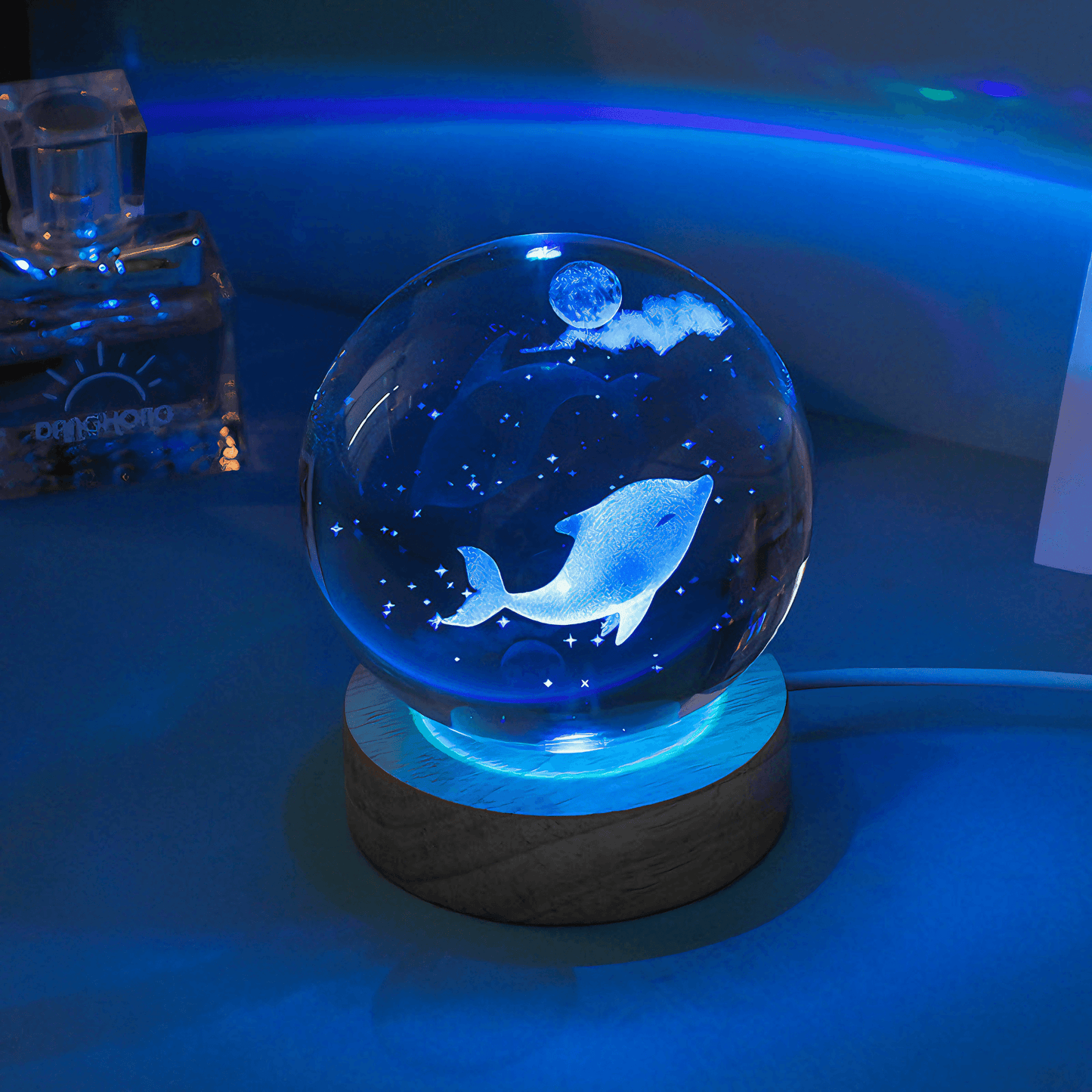 cute Underwater Life Crystal Ball Lamps - Dolphin from Light grace