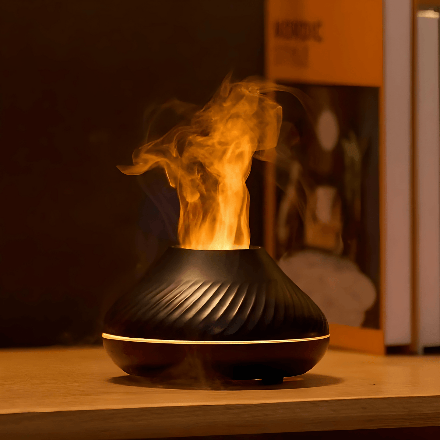 cute Volcanic Flame Diffuser - Black from Light grace