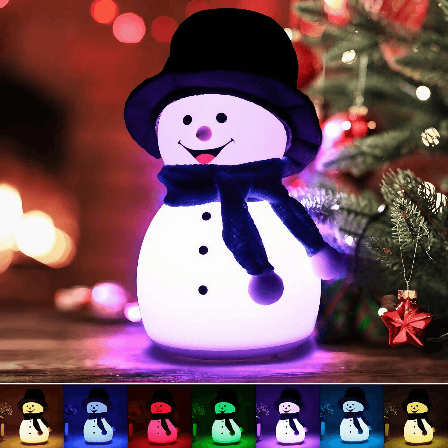 Snowman Night Lamp - Red from Light grace