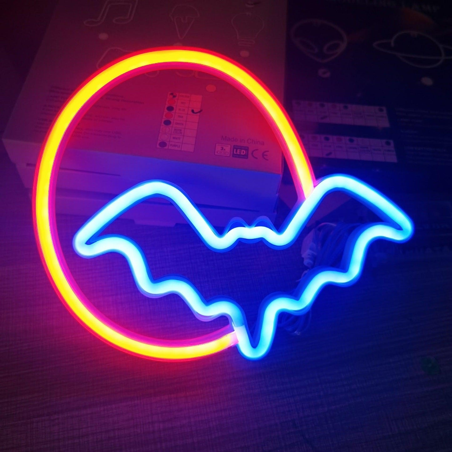 night lights from Light grace Halloween Bat Neon Sign
