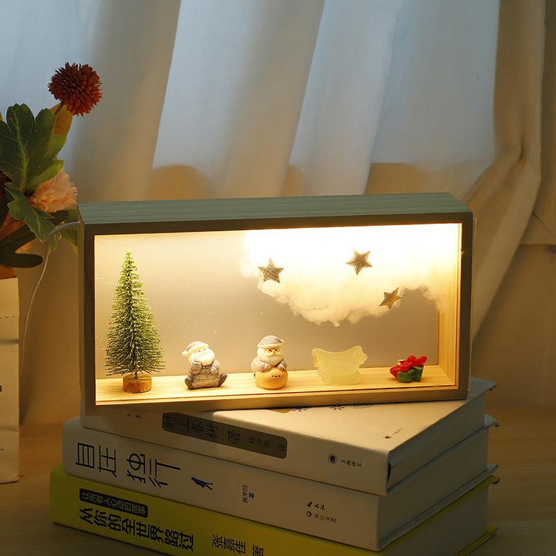 Light grace Decorative Christmas Lamps glowing in dark room