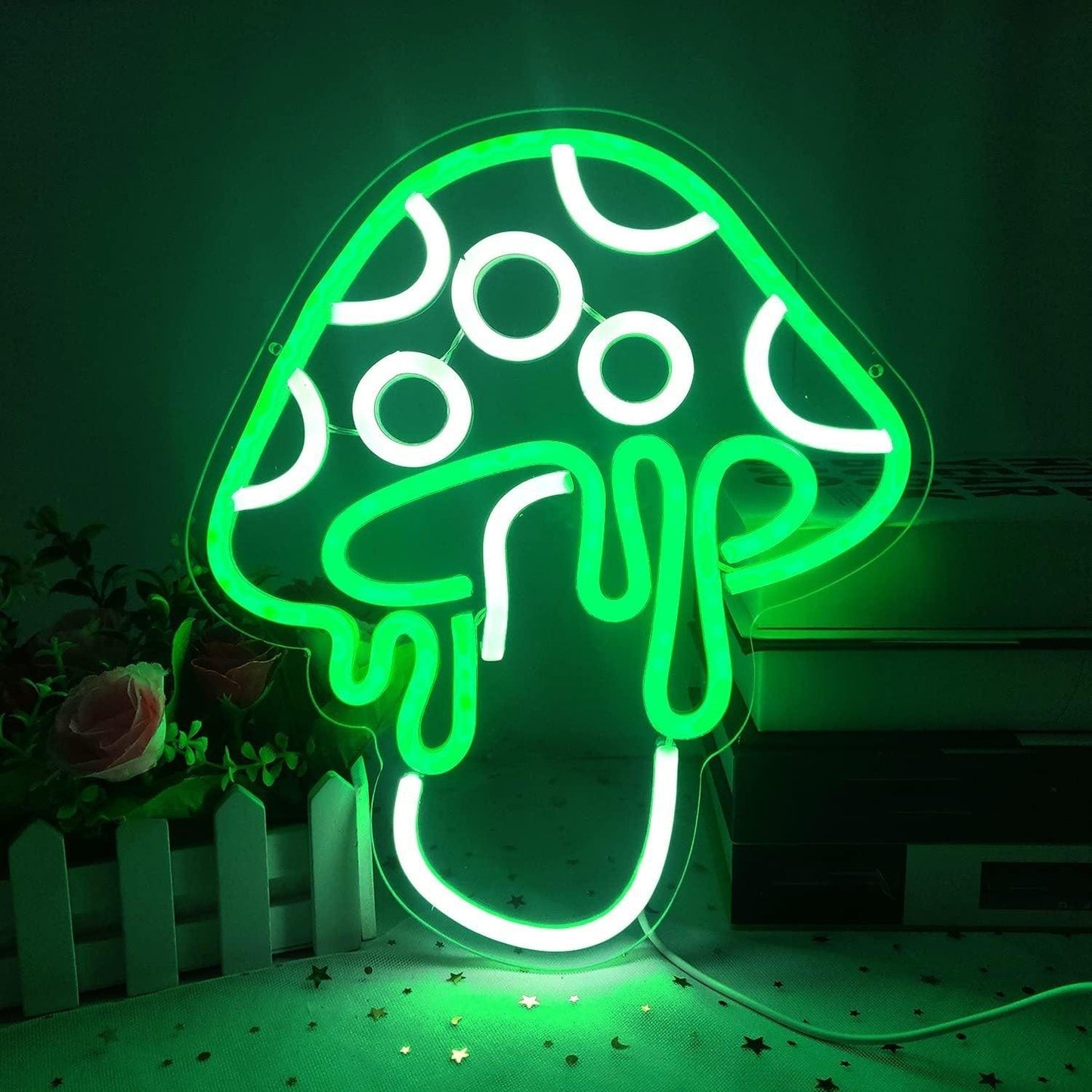 Green Mushroom Neon Sign - Light Grace