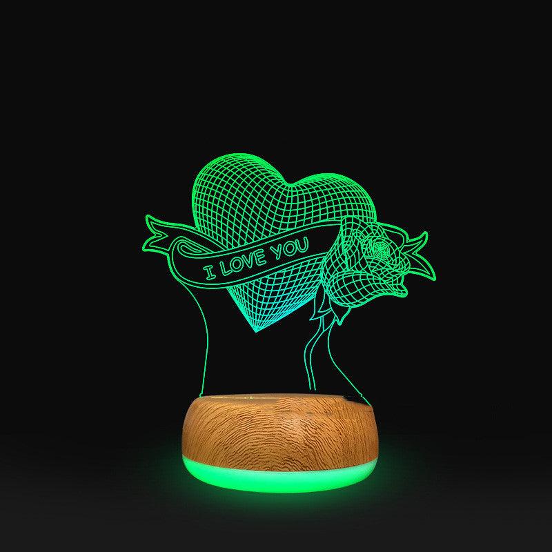 Light grace Love 3D Lamps Collection in bedroom