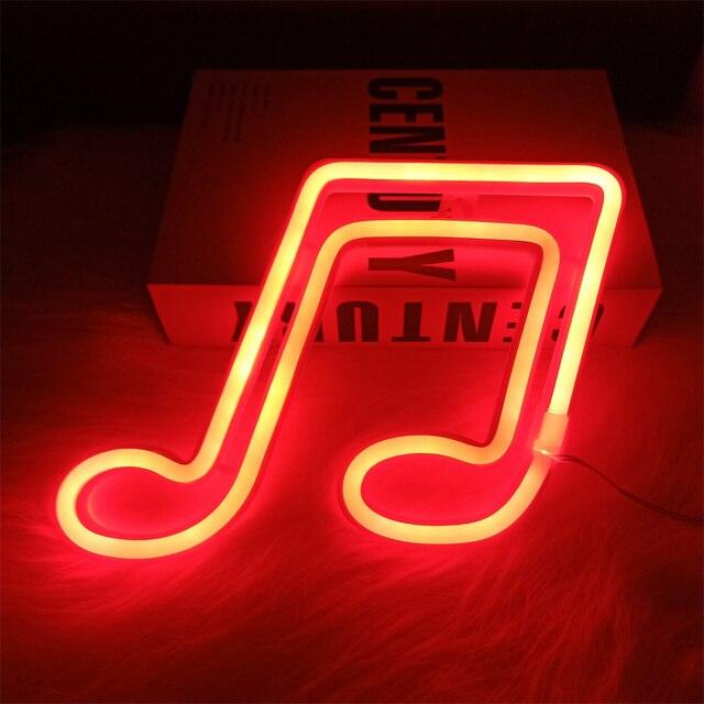 cute Music Note Neon Signs from Light grace