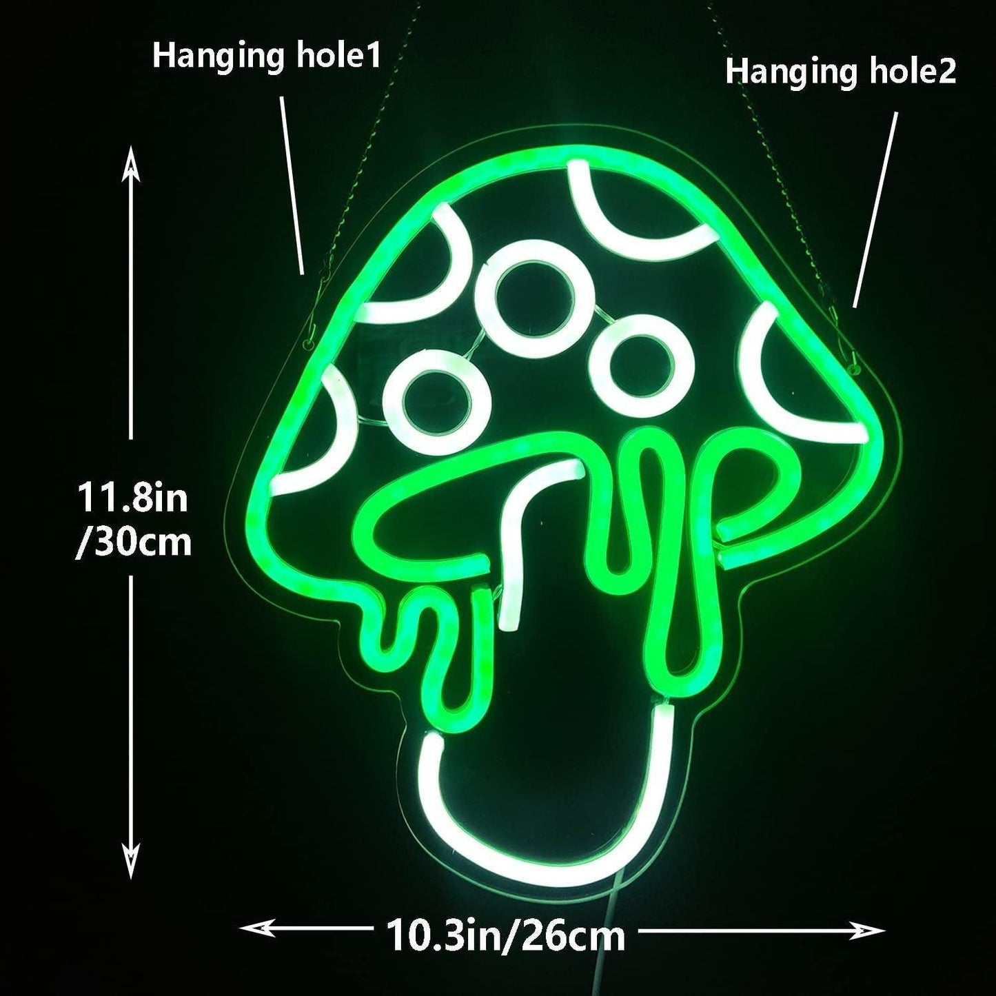 Green Mushroom Neon Sign - Light Grace
