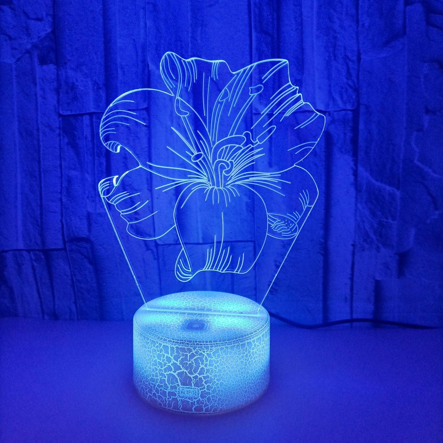 Light grace Lily Flower 3D Lamp in bedroom