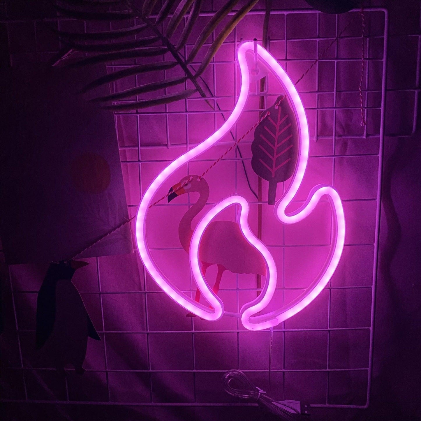 Light grace Fire Flame Neon Sign 2 night lights