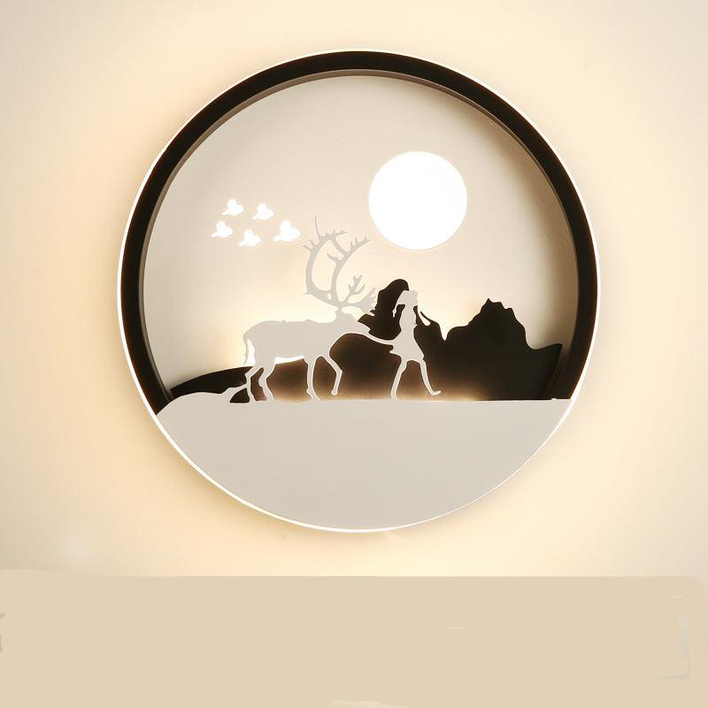 Light grace cute Modern Wall Lamp - Weaver Girl / Warm white