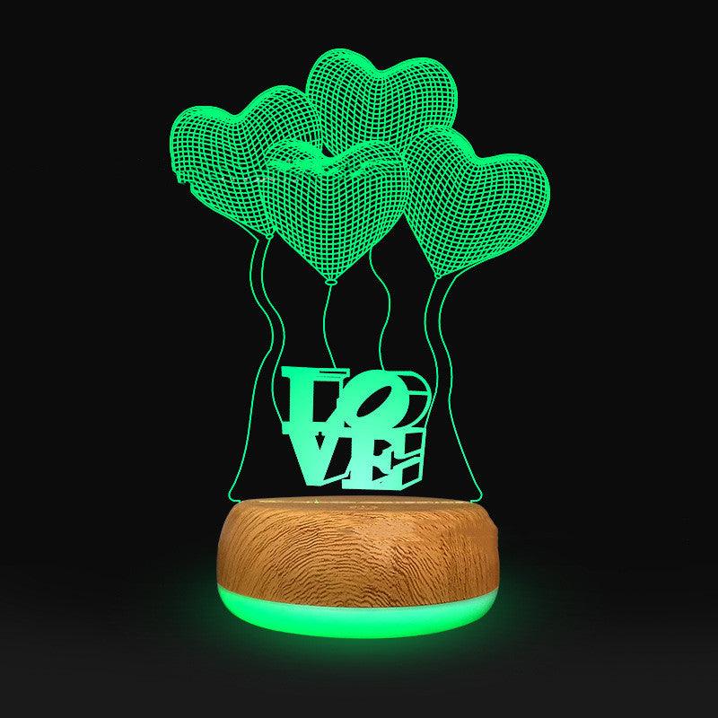 Light grace Love 3D Lamps Collection in bedroom