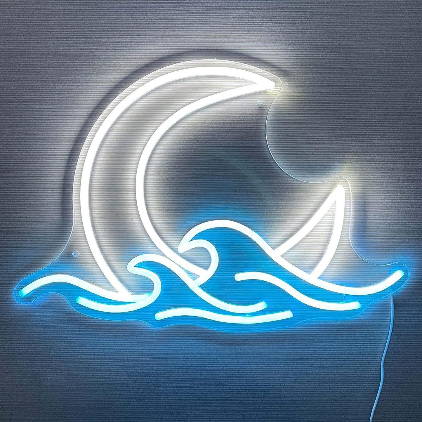 Light grace cute Moon Wave Neon Sign - Default Title