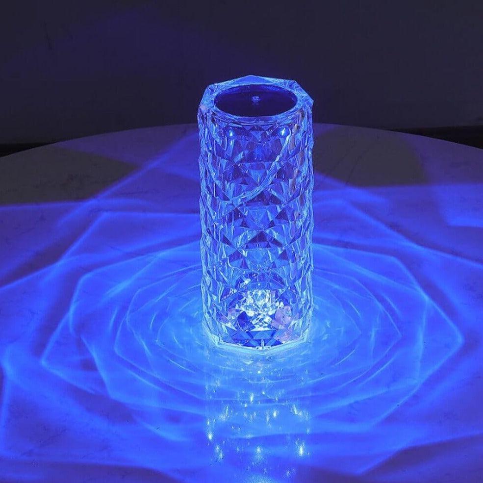Light grace Crystal Lamp glowing in dark room