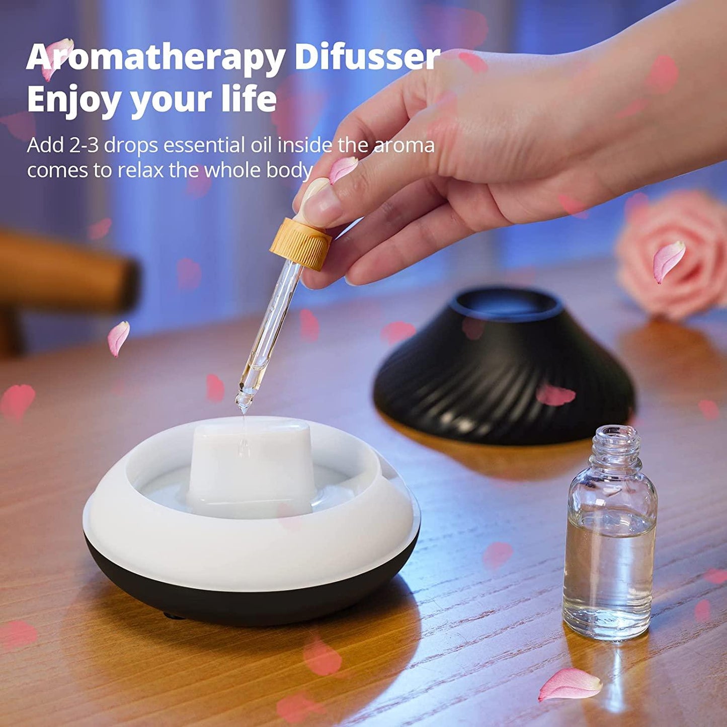 cute Volcanic Flame Diffuser - Black from Light grace