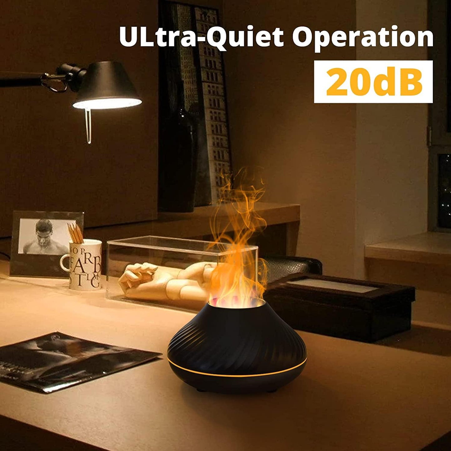 cute Volcanic Flame Diffuser - Black from Light grace
